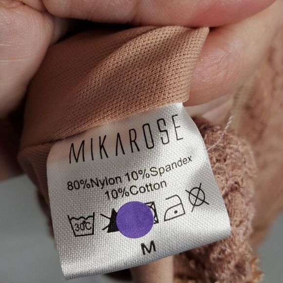NEW MIKAROSE dress the Elise dusty rose lace short sleeve modest M - Picture 9 of 11